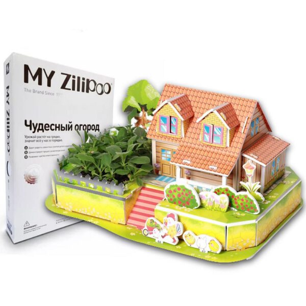 3D փազլ տնակ աճացեցրու բույսեր տնակում My Zilipoo