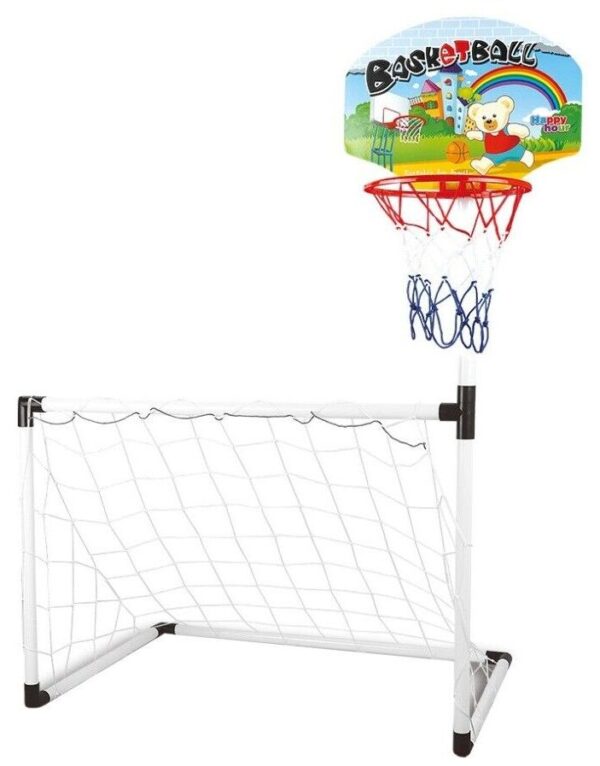 detski komplekt 2 v 1 raya toys basketbolen kosh i futbolna vrata s topki 30