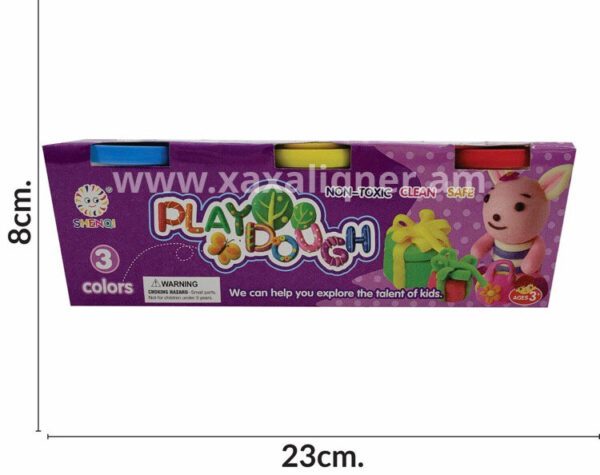 Ծեփախմոր 3 գույն Play Dough