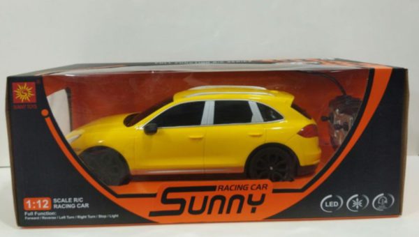 Հեռակառավարվող դեղին մեքենա Porche sunny