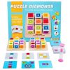 Մանկական փայտե զարգացնող խաղ Puzzle Diamonds