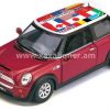 Մետաղյա մեքենա Mini Cooper S flag printing