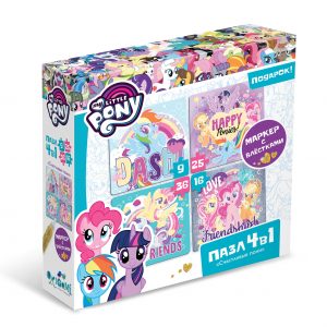 “My little pony” փազլ հավաքածու 4-ը 1-ում