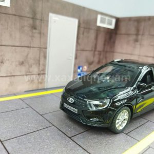 Մետաղյա մեքենա սև Lada Vesta