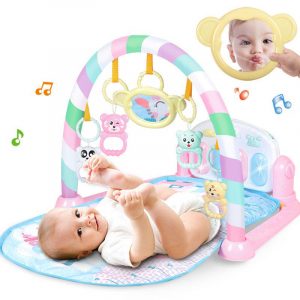 մանկական խաղագորգ կապույտ և վարդագույն