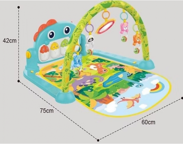դինոզավր երաժշտական գորգ աչքերով դինոզավրիկ