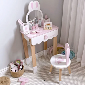 Մանկական փայտե զարդասեղան նապաստակի ականջներով