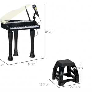 Մանկական դաշնամուր թափանցիկ կափարիչով