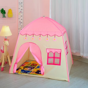 Վարդագույն վրան – տնակ ծաղիկներով