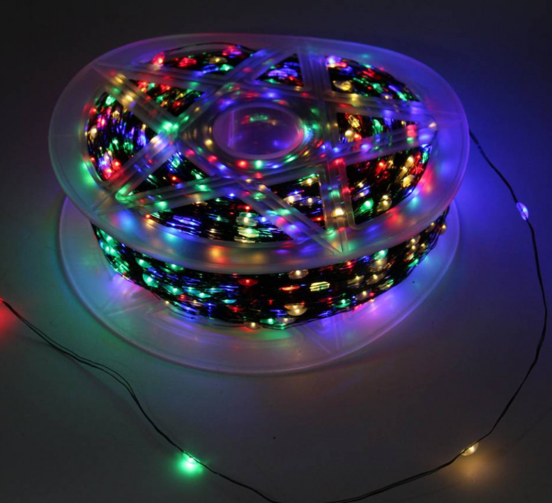 Ամանորյա գունավոր լույսեր 3000 լամպ,300մ