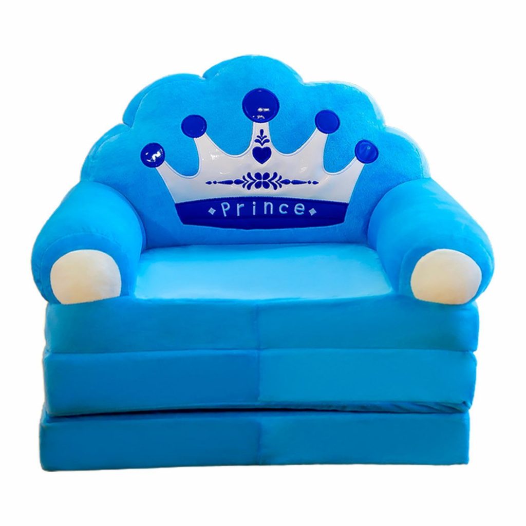 Եռաշերտ թագով կապույտ բազկաթոռ