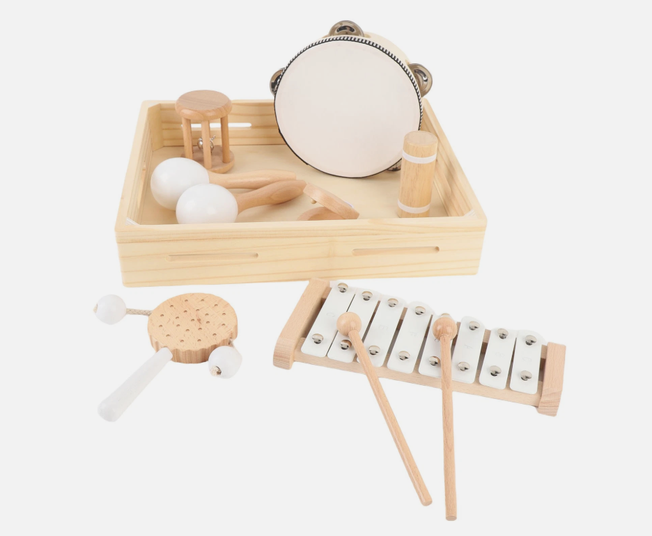 փայտե երաժշտական 9-ը 1-ում հավաքածուն