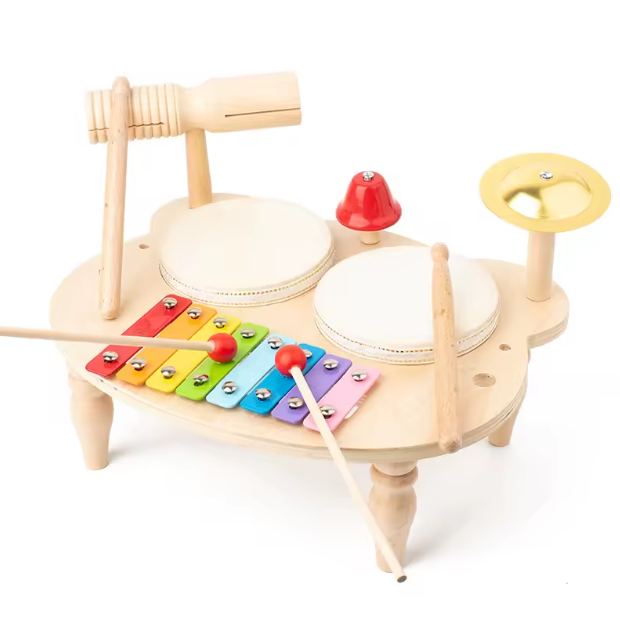 Մանկական փայտե երաժշտական թմբուկ-կսիլոֆոն