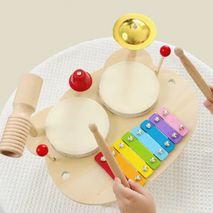 Մանկական փայտե երաժշտական թմբուկ-կսիլոֆոն