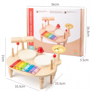 Մանկական փայտե երաժշտական թմբուկ-կսիլոֆոն