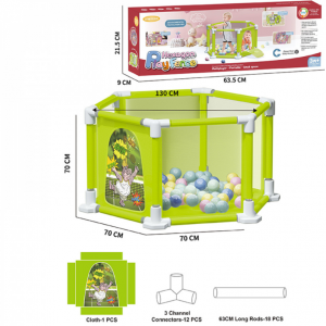 Մանկական վեցանկյուն մանեժ գնդակներով