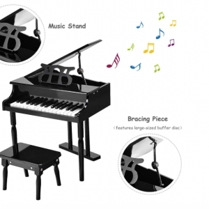 Մանկական փայտե սև դաշնամուր