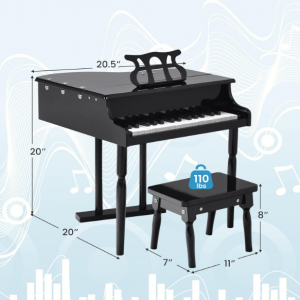 Մանկական փայտե սև դաշնամուր