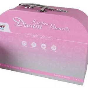 Մանկական թեյի սպասքի վարդագույն ճամպրուկ