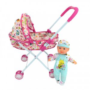 Տիկնիկի սայլակ մետաղյա, տիկնիկով , 33սմ