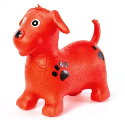 ցատկոտելու խաղալիք շուն կարմիր