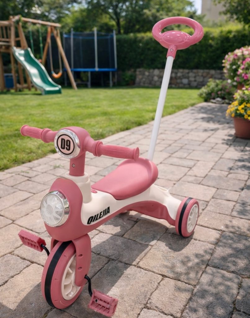 Մանկական եռանիվ հեծանիվ հրող ձողով , երաժշտությամբ