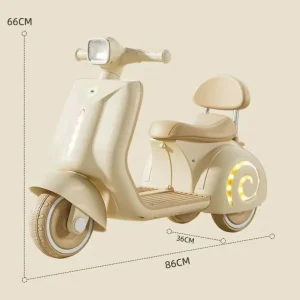 Մանկական էլեկտրական մոպեդ լույսով