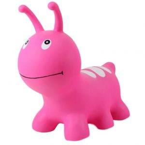 ցատկոտելու խաղալիք թրթուր վարդագույ